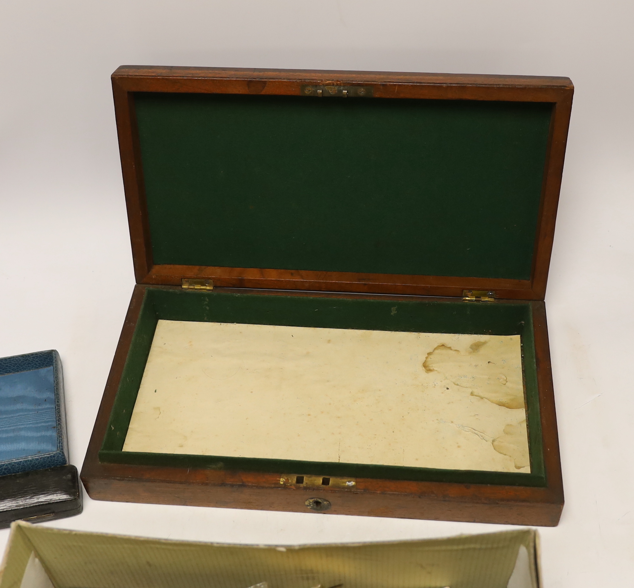 A quantity of assorted mainly costume jewellery and a wooden box.